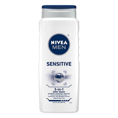 NIVEA Men Sensitive 3-in-1 Body Wash 16.9 fl. oz. - Walmart.com ...