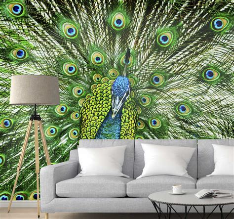 Peacock mural wallpaper - TenStickers