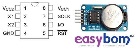 DS1302 Real-Time Clock: Circuit, Pinout, and Datasheet | Easybom