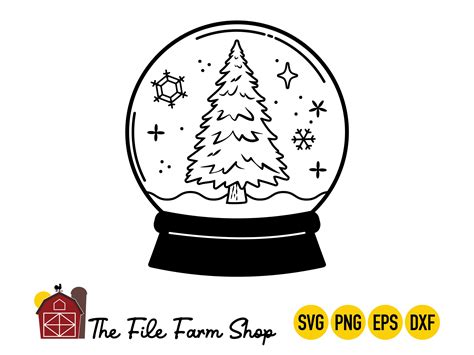 Snow Globe SVG, Christmas Snow Globe Svg, Christmas Tree Svg, Christmas ...