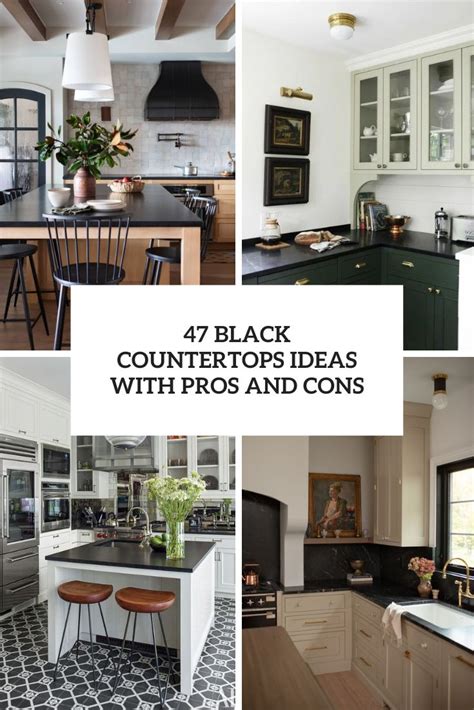 47 Black Countertops Ideas With Pros And Cons - DigsDigs