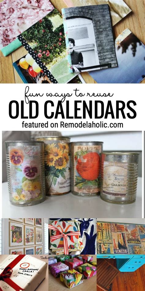 11 Ways to Reuse Old Calendars | Recycled magazine crafts, Magazine crafts, Upcycled crafts