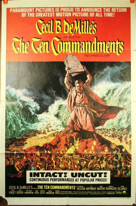 TEN COMMANDMENTS, Original Movie Poster - Original Vintage Movie Posters