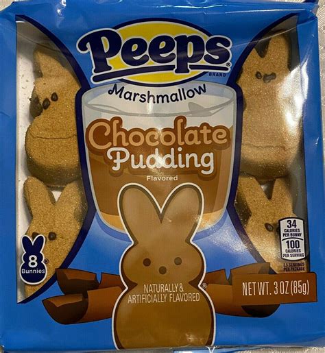 PEEPS Chocolate Pudding Flavored Marshmallow Bunnies, Easter Candy, 3oz (8ct) - Walmart.com ...