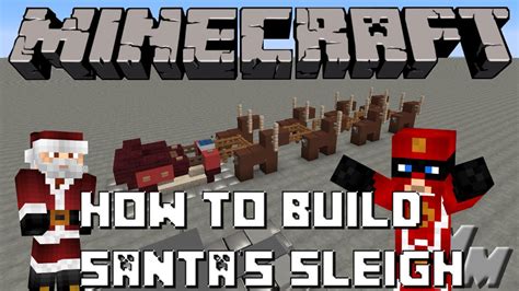 Minecraft - How To Build Santa's Sleigh - YouTube