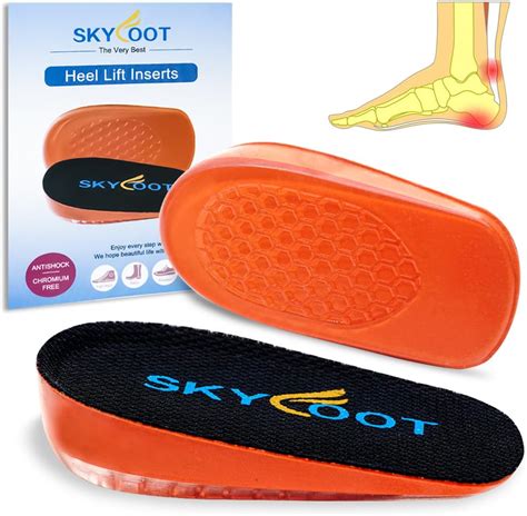 Orthopedic Heel Lift Inserts, Shock Absorption and Cushioning Height Increase Insoles for ...