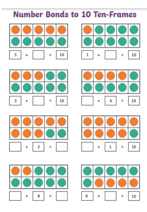 Number Bonds To 10 Worksheet With Pictures