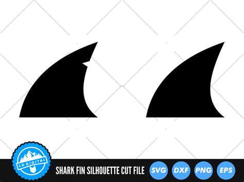 Shark Fin Silhouette SVG | Shark Fin SVG Graphic by lddigital · Creative Fabrica