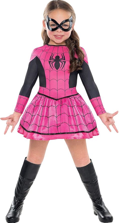 Suit Yourself Pink Spider-Girl Halloween Costume for Girls, 3-4T, Includes Accessories : Amazon ...