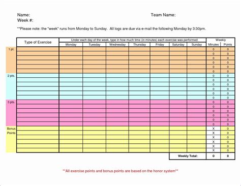 Workout Plan Template Excel Elegant Workout Log Template Excel | Workout plan template, Workout ...