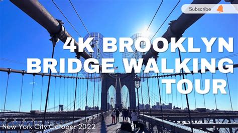 4K Brooklyn Bridge Walking Tour NYC | Oct 20/2022 - YouTube