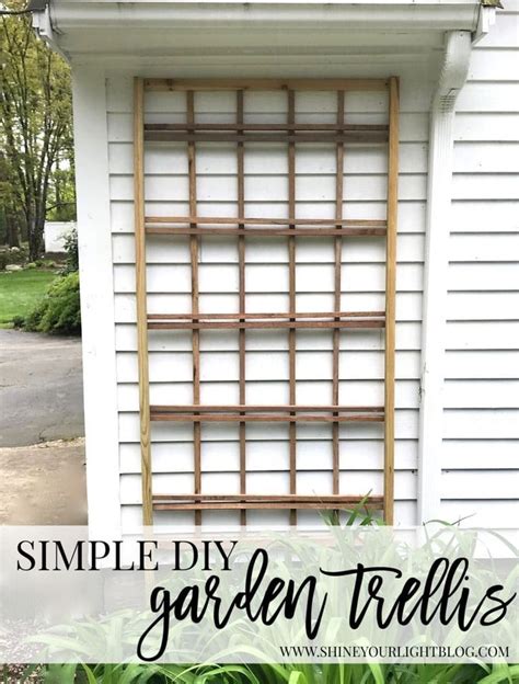 How To Build A Simple Custom Sized Wood Trellis | Wood trellis, Diy garden trellis, Outdoor wood