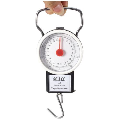 22kg Weighing Scale Portable Numeral Pointer Spring Balance Hanging Scale Luggage Scale Pocket ...