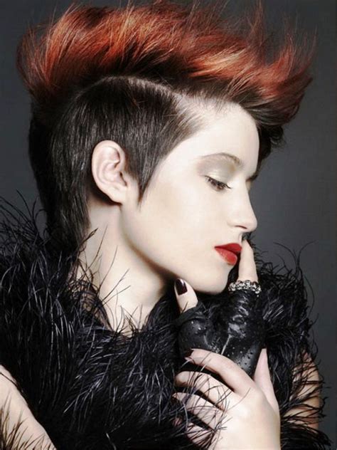 21 Steal more attention by splashing your punk hairstyle in wild colors – HairStyles for Women