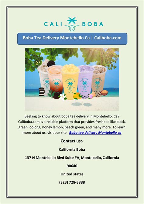 Boba Tea Delivery Montebello Ca | Caliboba.com by California Boba - Issuu