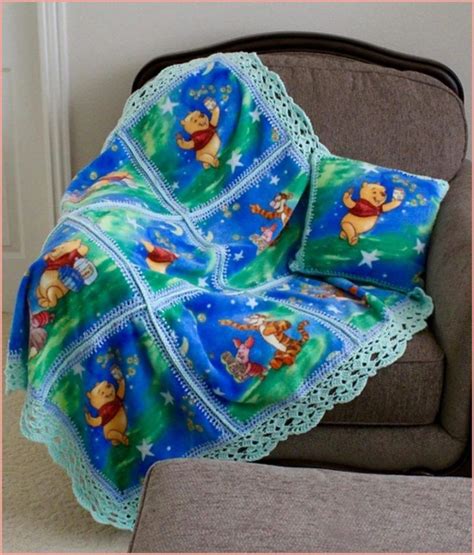 Lace Edge for Fleece Baby Blanket Free Crochet Patterns | Fleece baby ...