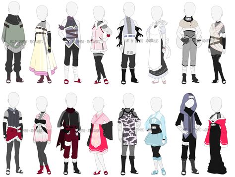 Adoptable outfits , 2 left! by zombie-adoptables on DeviantArt | Эскизы ...