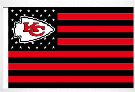 NFL Kansas City Chiefs Flag 3ft x 5ft 100% Polyester Patio, Lawn & Garden Outdoor Flags fre