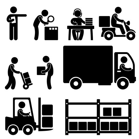 Logistiklager Lieferung Versand Symbol Piktogramm. - Download Kostenlos ...