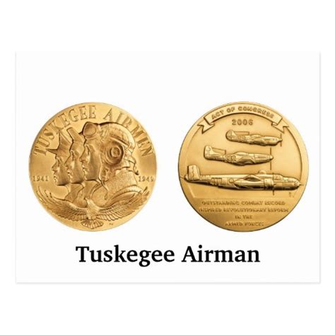 Tuskegee Airmen Gold Medal Postcard | Zazzle