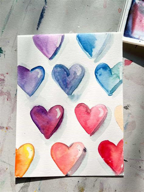 Easy Valentine's Day Watercolor Painting Idea - Crafty Art Ideas