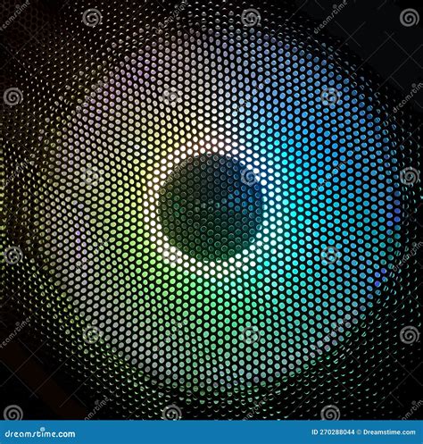 Computer Cooler, Fan, Cpu with Neon Rgb Light Stock Illustration - Illustration of component ...