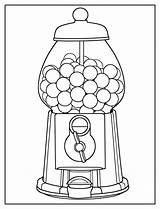 Coloring Pages Gumball Machine sketch template