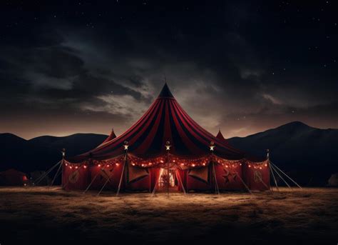 AI generated a circus tent lit up at night 37333781 Stock Photo at Vecteezy