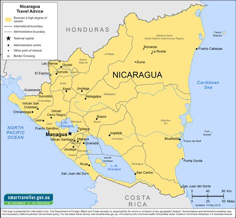 Map Of Nicaragua Beaches