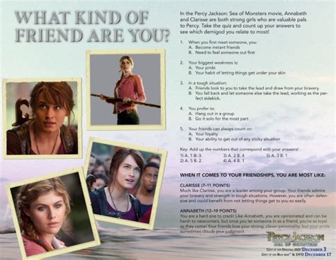 Percy Jackson What Kind of Friend Are You? Printable Quiz - Mama Likes This