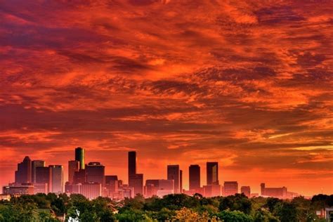 Sunset over Houston USA - Photorator