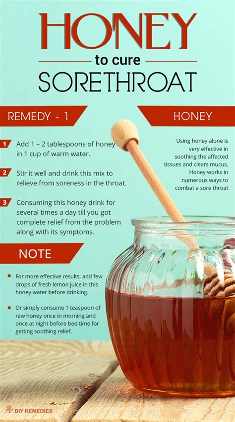 Get Rid of Sore Throat Using Honey | Sick remedies, Honey remedies, Sore throat remedies for adults