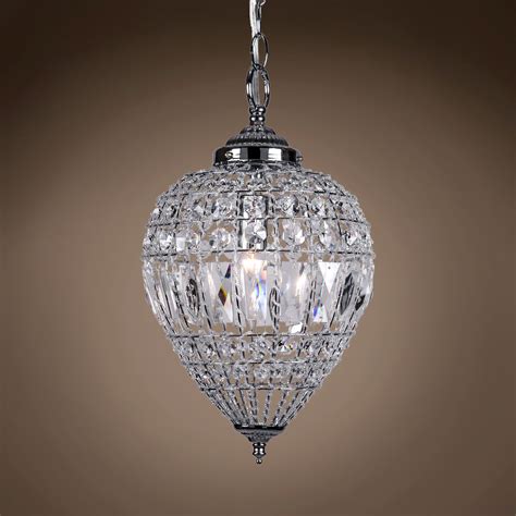 Joshua Marshal Limited Edition 1 Light 9" Beaded Crystal Mini Pendant Light in Chrome Finish ...