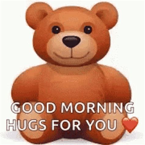 Good Morning Teddy Bear GIF - GoodMorning TeddyBear HugsForYou - Discover & Share GIFs