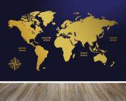 World map with compass decal – Decals Online