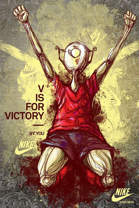 The V is for Victory by cesar nandez, via Behance | Victorious, Nike, Strong colors