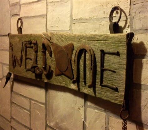 WELCOME Barn Wood Sign with Rusty Farm by KentuckyReBarn on Etsy, $125. ...