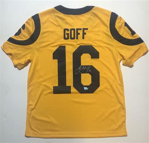 Jared Goff Signed Los Angeles Rams Nike Color Rush Limited Jersey ...