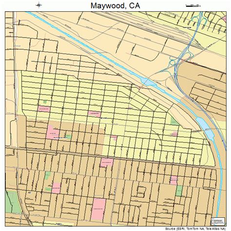 Maywood California Street Map 0646492