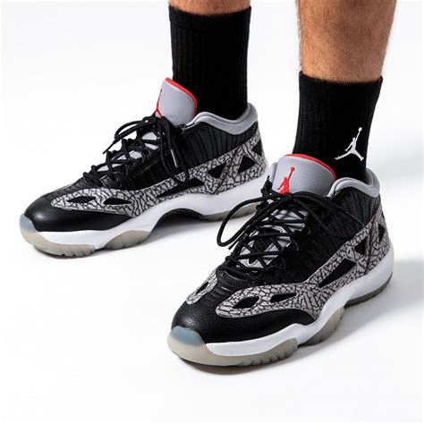 Air Jordan 11 Retro Low IE Black Cement – PK-Shoes