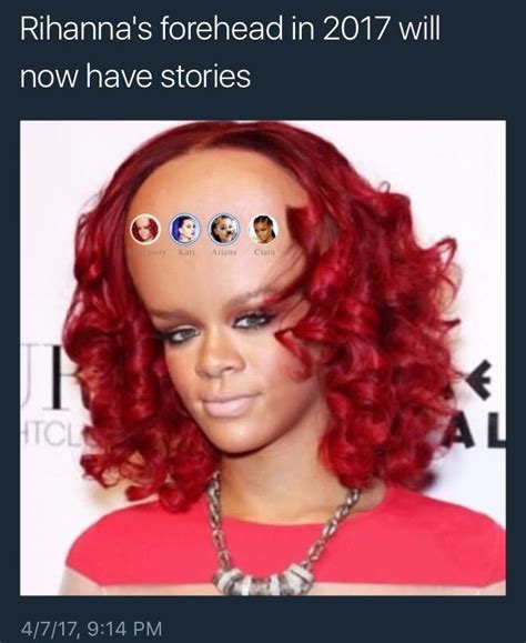 Rihanna's forehead will now have stories | Will Now Have Stories | Know Your Meme