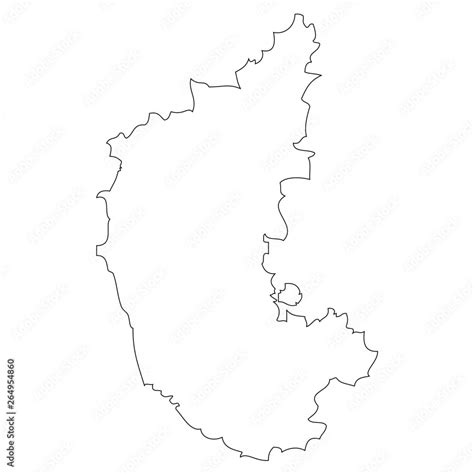 Karnataka. Map of India. Region India. Stock Vector | Adobe Stock