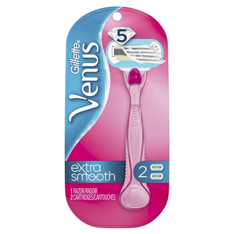 Gillette Venus Extra Smooth Pink Women's Razor - 1 Handle + 2 Refills - Walmart.com