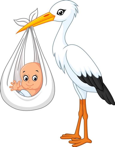 Stork It’s a Girl Vector image - Búsqueda de Google | Storch baby, Baby malerei, Clipart baby