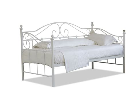 Single Metal Sofa bed Frame 3ft In White - Home Treats UK