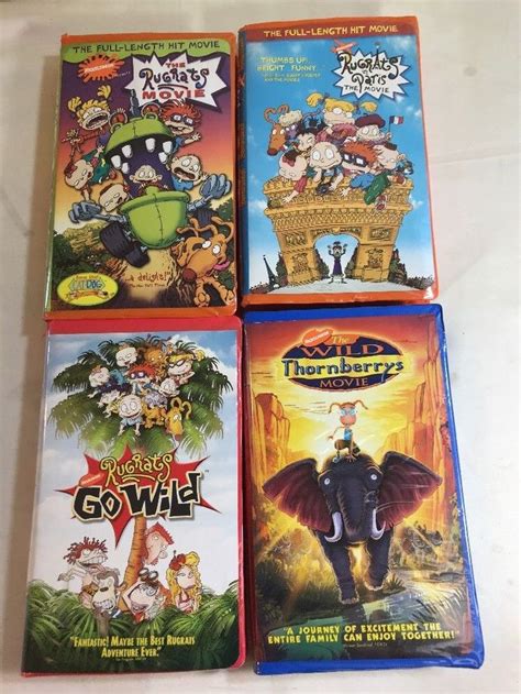 Rugrats VHS Lot Nickelodeon Classics Paris The Movie Thornberrys Go Wild | Vhs, Childhood ...