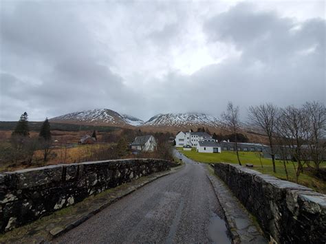 Bridge of Orchy, Scotland on a dreary day pre-lockdown (early March ...