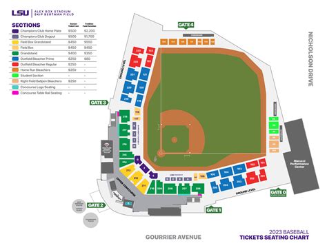 Alex Box Stadium Map