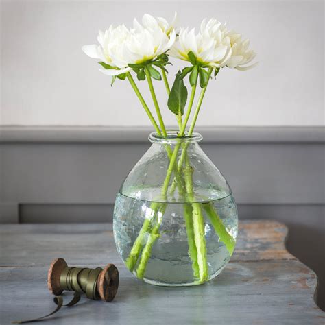 Recycled Glass Teardrop shape Flower Vase - Grace & Grey