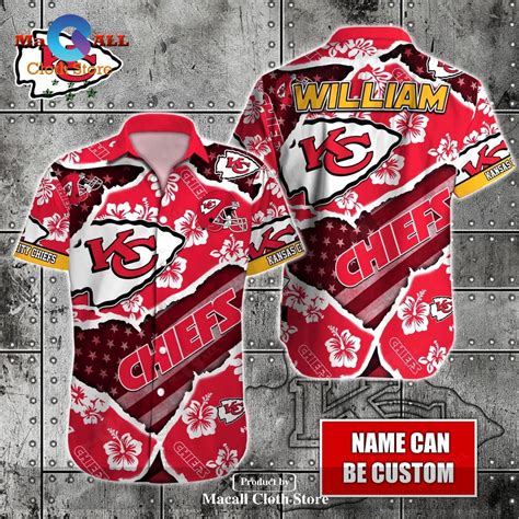 Kansas City Chiefs NFL Hawaiian Shirt and Short Personalized V1 Full Size - Macall Cloth Store ...